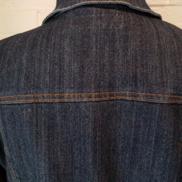 CLASH Jeans Embroidered Jean Jacket Dark Wash - Picture 4 of 6